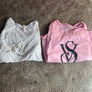 Victoria’s Secret cropped PJ shirts